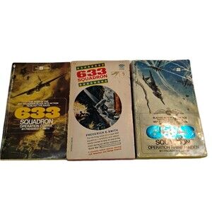 Vintage 633 Squadron Book Lot by Frederick E. Smith WW2 RAF Royal Air Force